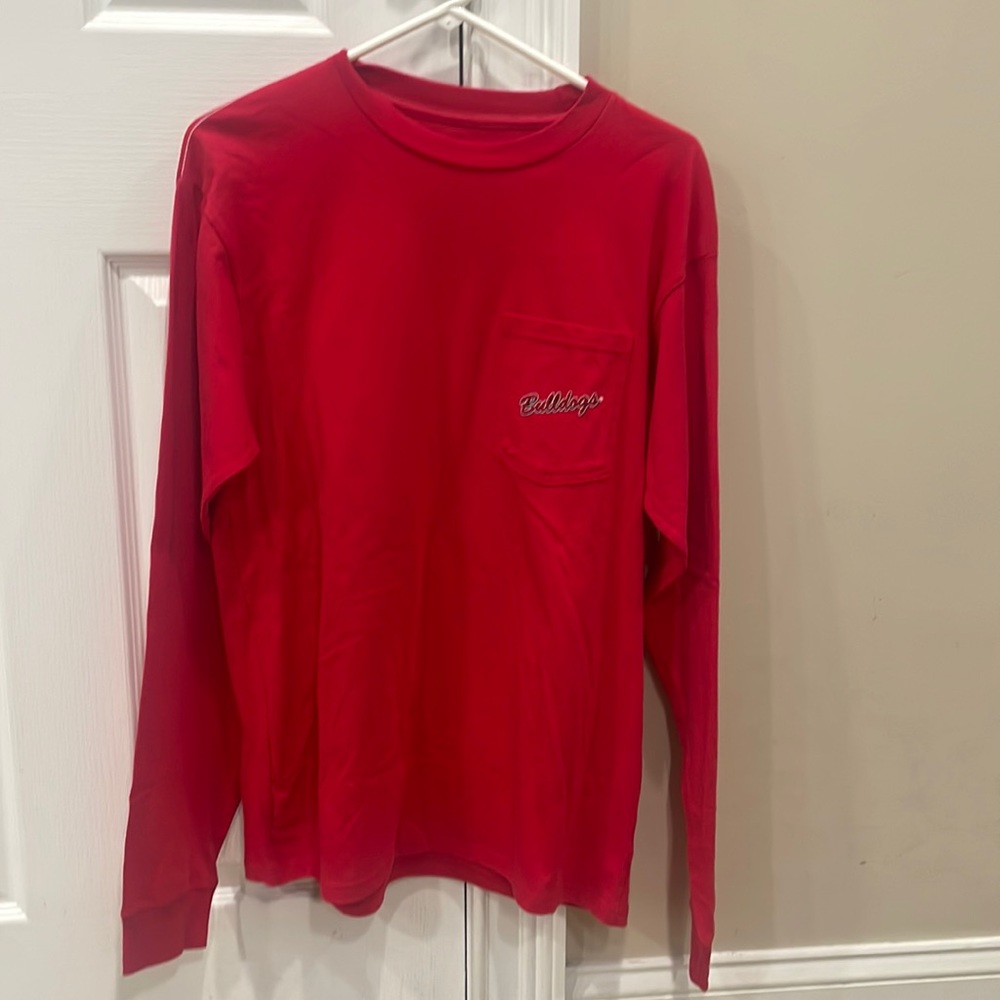 LEAGUE GEORGIA BULLDOGS Men's Long Sleeve Collegiate Sporty Top Medium Red NEW